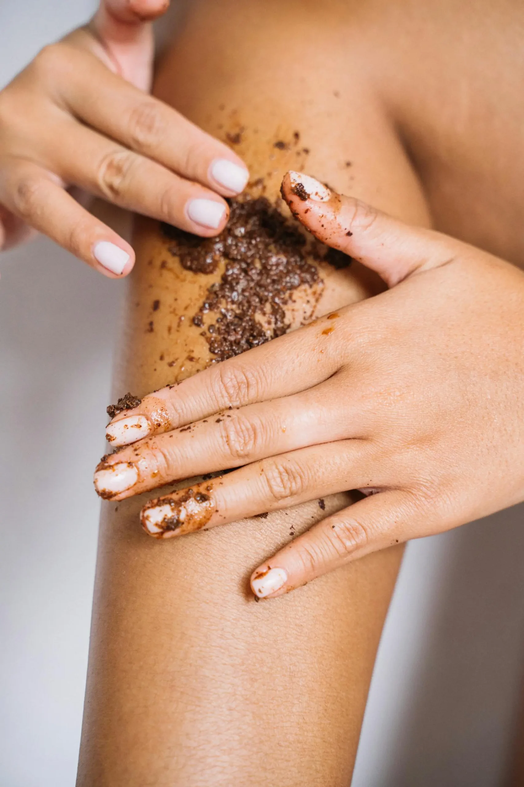 photo of a woman getting a body scrub
